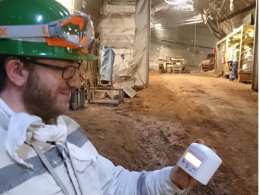 Radon dosimetry in a mine with Radon Scout Professional